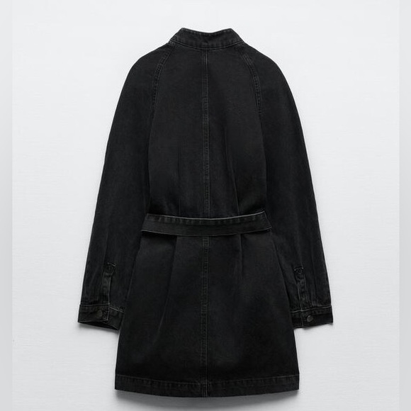 ZARA DENIM DRESS WITH BELT - Picture 4 of 5